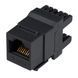 Модуль Keystone RJ-45 UTP cat.6 узкий черный W&T WT-2007B-BLACK, фото 1