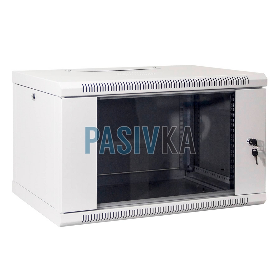 Серверный настенный шкаф 6U 19" глубина 350 мм Pasivka PAS-635G, фото 2