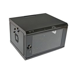 Шкаф серверный настенный 6U 19" глубина 500 мм акрил черный CMS UA-MGSWA65B, фото 1