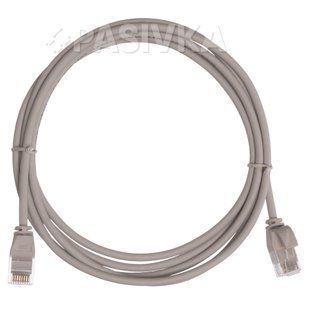 Патч-корд 2 м UTP cat.6a сірий Slim LSZH L&W PC0027-C6A-200-8L, фото 1