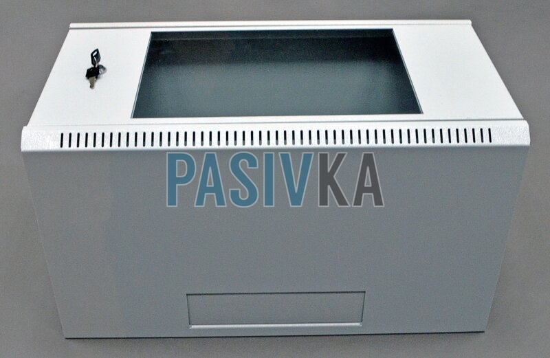 Телекоммуникационный настенный шкаф 6U 19" глубина 350 мм серый CMS UA-MGSW635G, фото 3