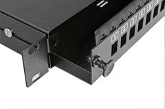 Патч-панель 24 порта под 24 адаптера SC Simplex/LC Duplex 1U черная UA-FOP24SCS-B, фото 1