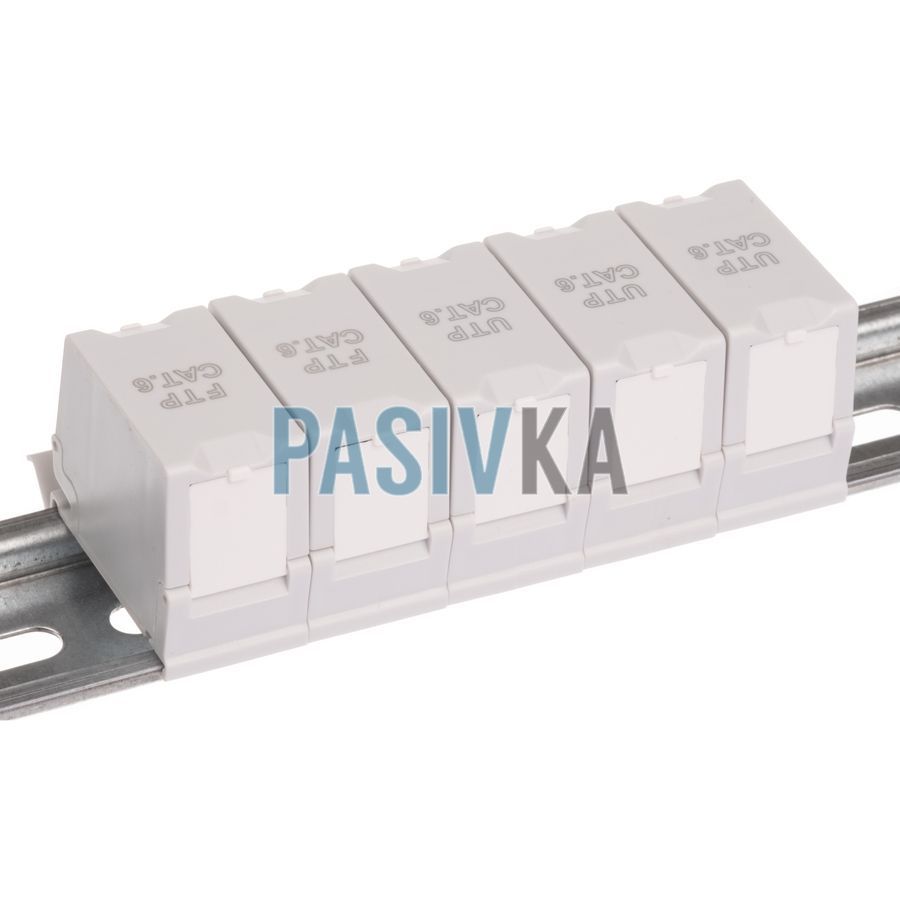 Модуль RJ45-RJ45 UTP cat.6 монтаж на DIN рейку W&T WT-2709A-UTP-CAT.6, фото 4