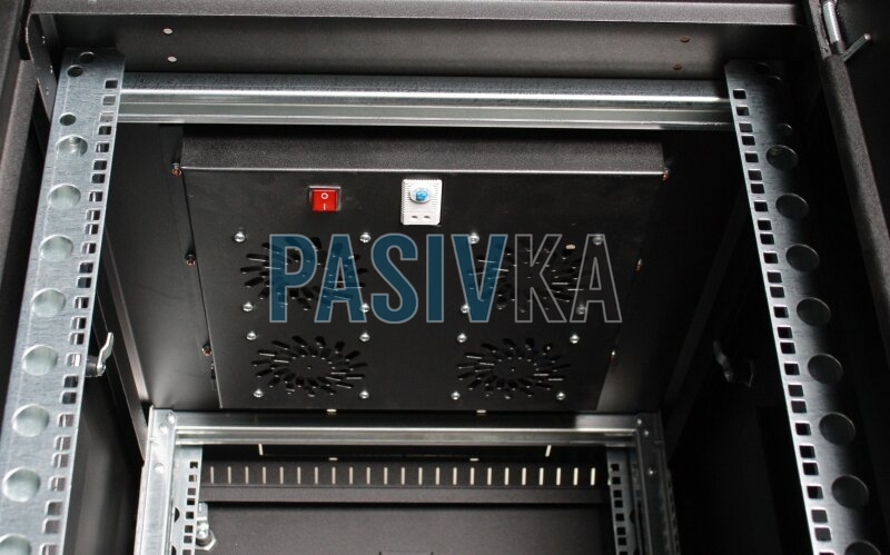 Шафа серверна 20U глибина 1000 мм чорний Mepsan Standard Rack Cabinet SRC20U6010GS-BK, фото 4