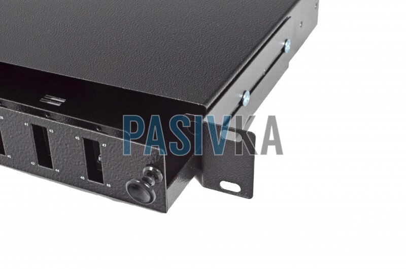 Патч-панель 24 порта під 12 адаптерів SC Duplex/LC Quad 1U чорна UA-FOP12SCD-B, фото 3