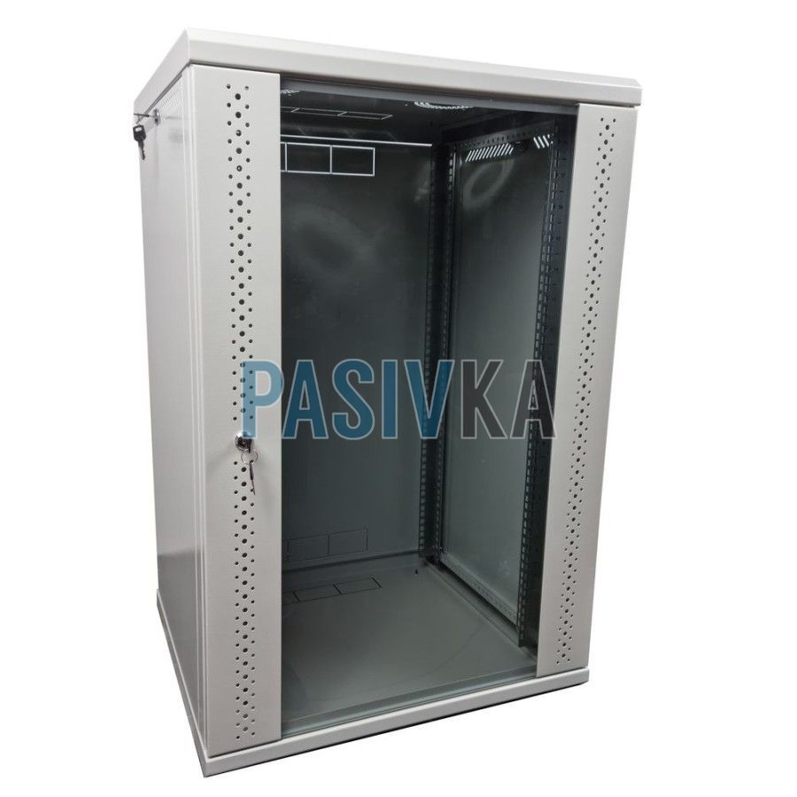 Серверный шкаф 21U 19" глубина 600 мм серый ESR ES-Е2160G, фото 2