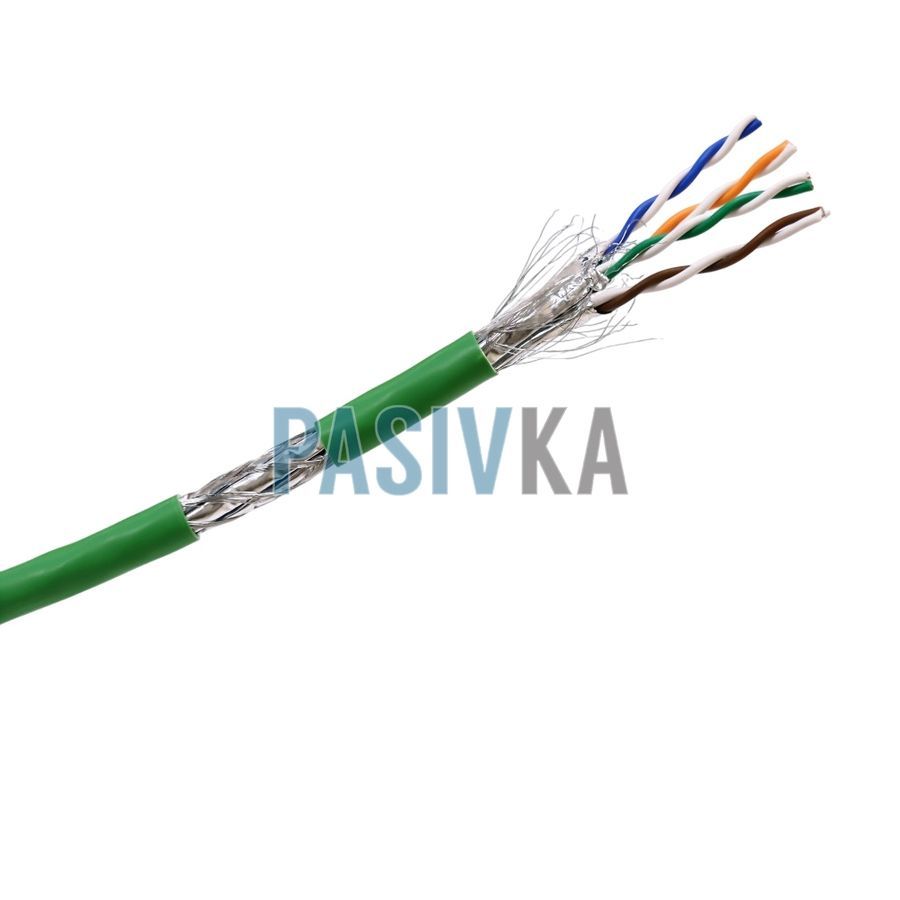 Кабель вита пара S/FTP cat.7 LSOH бухта 1000 м зелений Corning UU008185157, фото 3