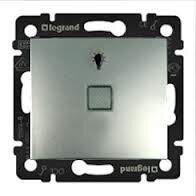 Кнопка з підсвічуванням піктограма лампа алюміній Legrand Valena 770113, фото 1