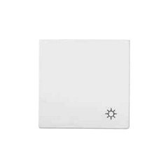 Кнопка 1-клавішний вимикач зі знаком "світло" біла Hager Fiorena 22008802, фото 1