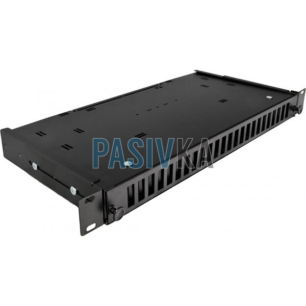 Патч-панель 48 портов под 24 адаптера SC Duplex/LC Quad 1U черная UA-FOP24SCD-B, фото 2