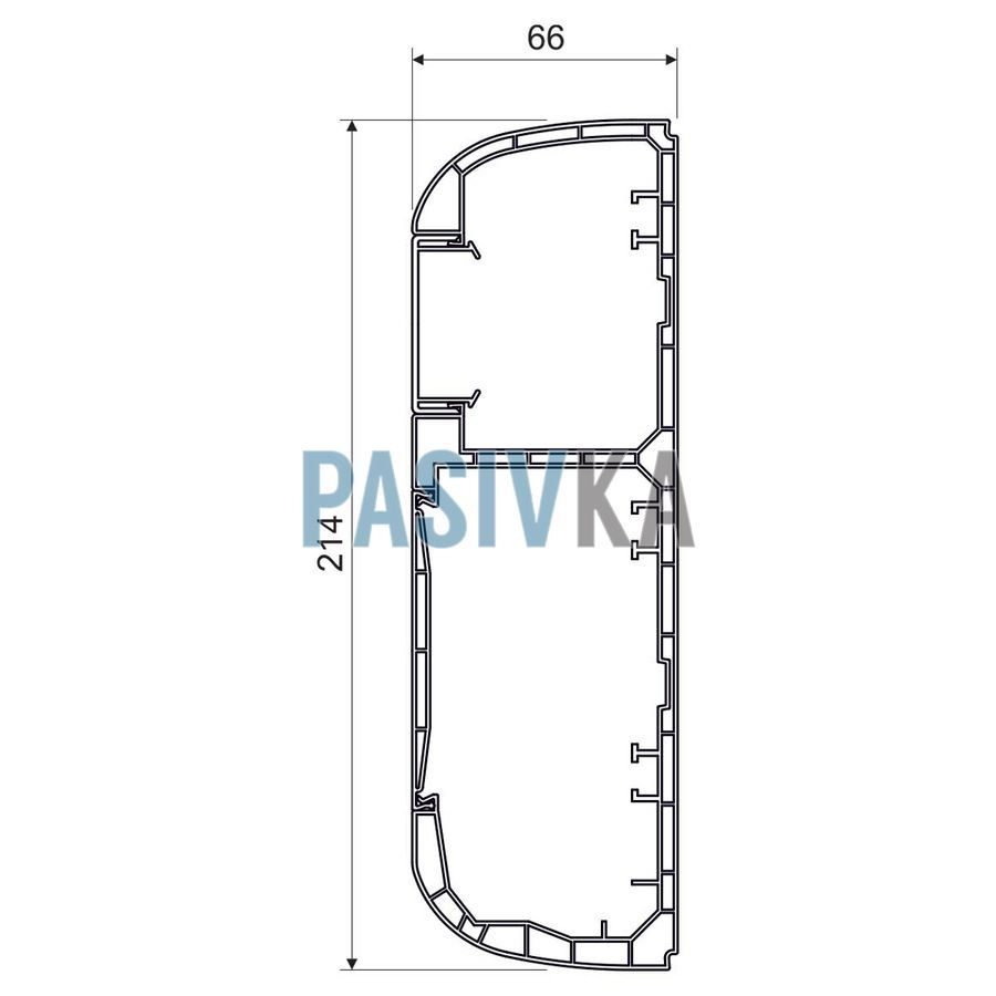Кабельний канал парапетний 210x70 мм білий cерія PK Kopos PK 210X70 D_HD