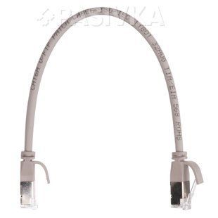Патч-корд U/FTP 0,2 м cat.6a сірий 32AWG Slim LSZH L&W LW-PC0052-C6A-020-8L, фото 1