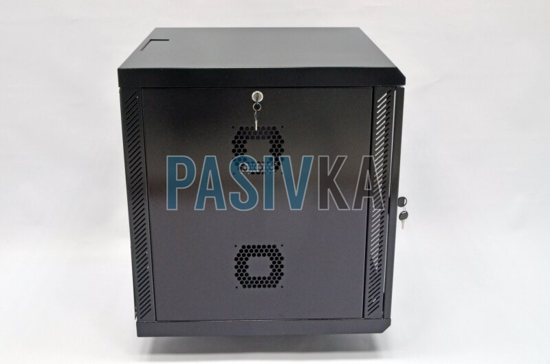 Шкаф серверный настенный 12U 19" глубина 500 мм акрил черный CMS UA-MGSWA125B, фото 4