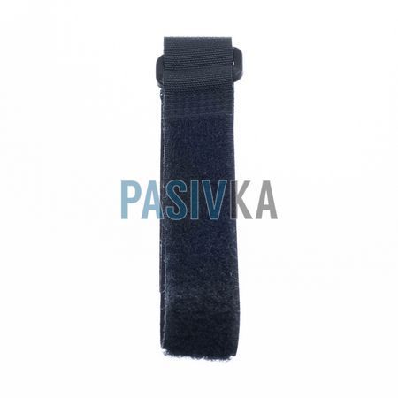 Стяжка на липучці хомут (Velcro) 300x20 мм 10 шт чорна W&T Cable Tie-20mm*30cm, фото 2