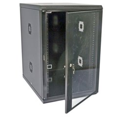 Шкаф серверный настенный 18U 19" глубина 800 мм акрил черный CMS UA-MGSWA188B, фото 1