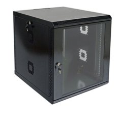 Серверный настенный шкаф 12U 19" глубина 700 мм акрил черный CMS UA-MGSWA127B, фото 1