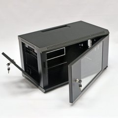 Настенный серверный шкаф 6U 19" глубина 350 мм черный CMS UA-MGSW635B, фото 1