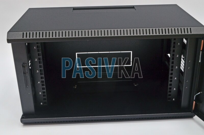 Настенный серверный шкаф 6U 19" глубина 350 мм черный CMS UA-MGSW635B, фото 2