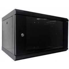 Шкаф серверный настенный 4U 19" глубина 300 мм черный Hypernet WMNC-30-4U-FLAT- BLACK, фото 1