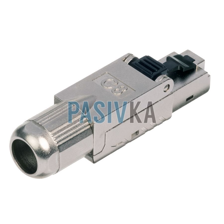 Коннектор RJ45 кат. 8 экранированный безинструментальный Kingda KD-PG8030-C8, фото 2
