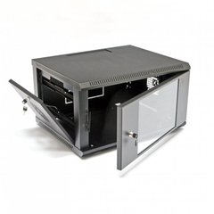 Серверный настенный шкаф 6U 19" глубина 500 мм черный CMS UA-MGSW65B, фото 1
